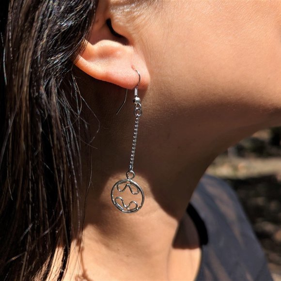 Native American Women's Wire Dangle Earrings Zuni Handmade Jewelry Kallestewa** - Picture 5 of 9